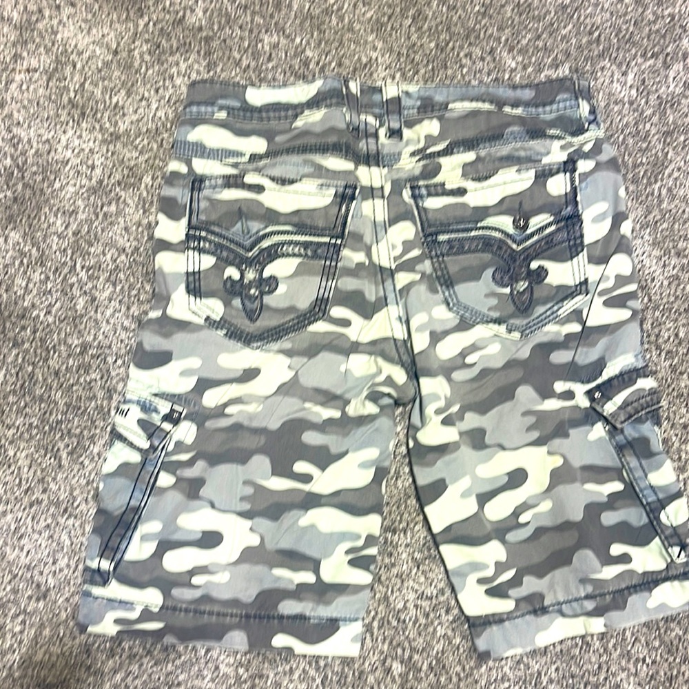 Mens Rock Revival Camo Shorts